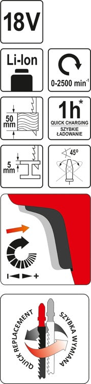 Аккумуляторный лобзик 18V без аккумулятора