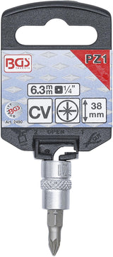 Antgalis įpresuotas į galvutę | 6.3 mm (1/4") | Kryžminis PZ1 (2490)