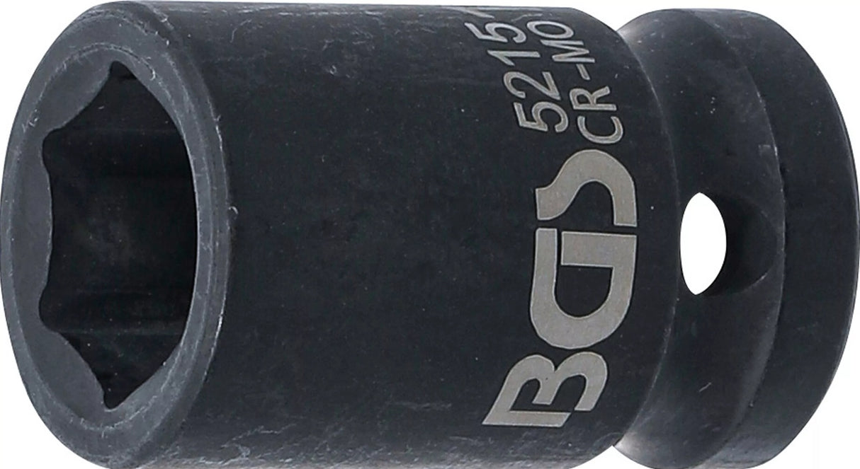 IMPACT SOCKET, HEXAGON | 12.5 MM (1/2") DRIVE | 15 MM (5215)