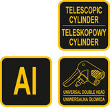 Pompa dviračiui teleskopinė dvigubu cilindru (82031)