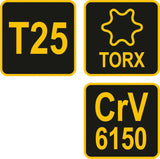 L tipo atsuktuvas su rankena | T-Star (Torx) | T25 (56633)