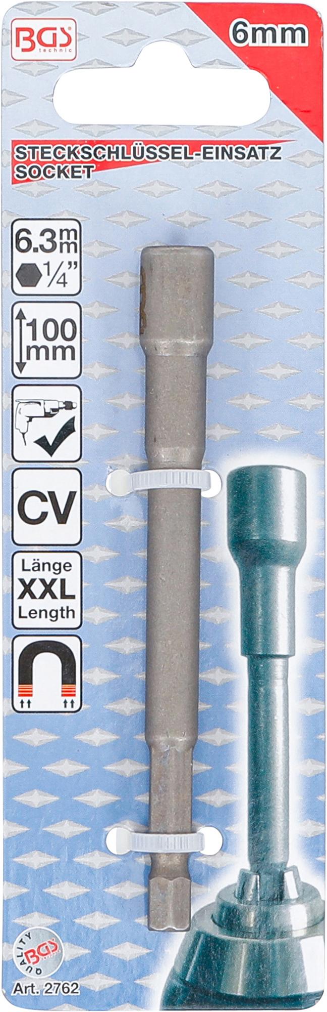 Galvutė / antgalis | elektriniams grąžtams | 6,3 mm (1/4") | 6 mm (2762)