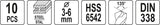 10 PCS SET DOU END MET TWI DRILL 3-6MM (YT-40025)