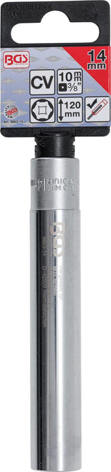SOCKET, HEXAGON, EXTRA DEEP | 10 MM (3/8 ") DRIVE | 14 MM (9863-14)