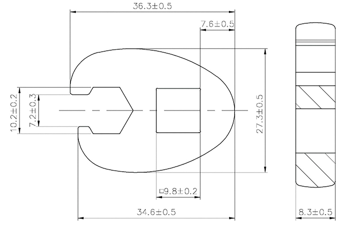 Raktas "varnos koja" | 10 mm (3/8") | 10 mm (1756-10)