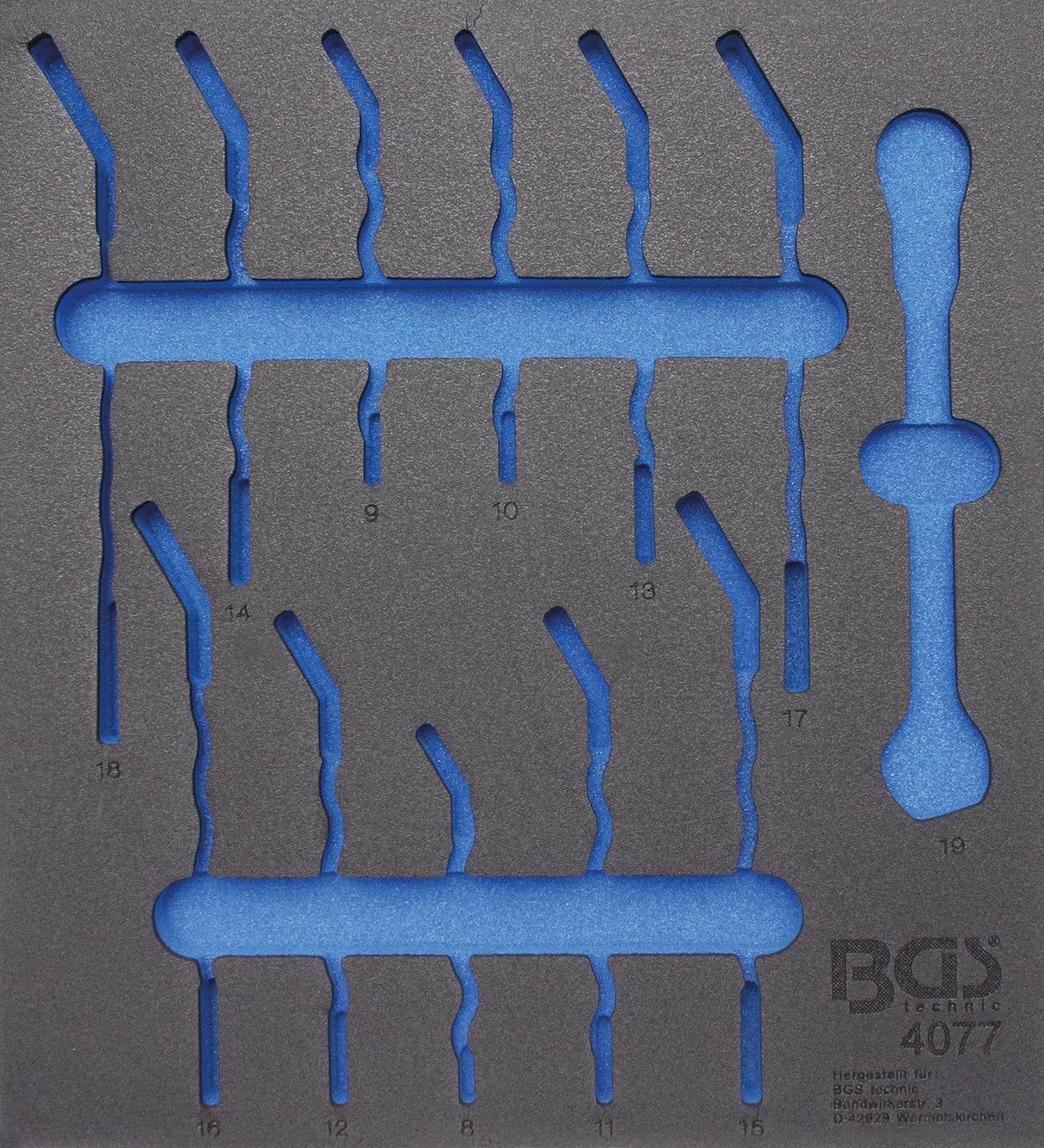 TOOL TRAY 2/3, EMPTY | FOR BGS 4077 (4077-1)