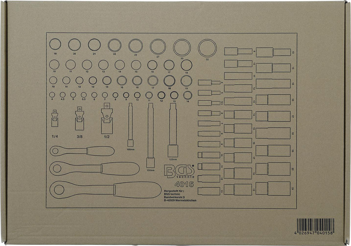 TOOL TRAY 3/3: SOCKET SET | 80 PCS. (4015)