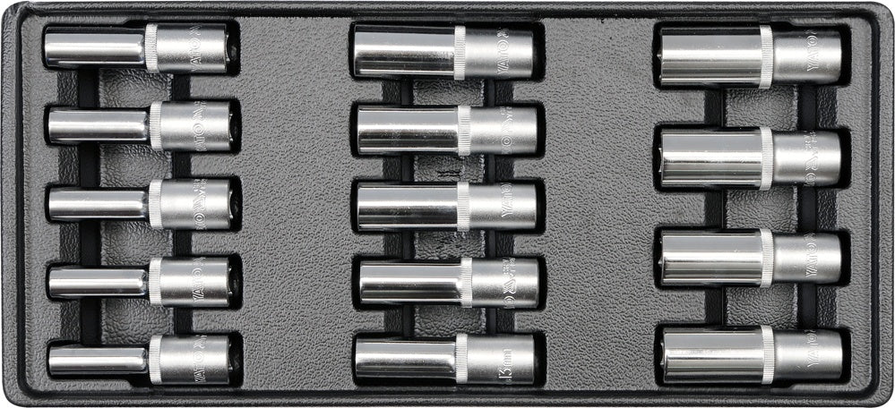 Набор инструментов для тележек | удлинённые головки 1/2" | 8-21 mm | 14 шт.