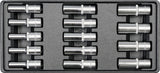 Набор инструментов для тележек | удлинённые головки 1/2" | 8-21 mm | 14 шт.