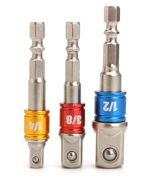 Adapterių komplektas | 6.3 mm (1/4") antgalis | 6.3 mm (1/4") / 10 mm (3/8") / 12,5 mm (1/2") | 3 vnt. (AMY-1703)