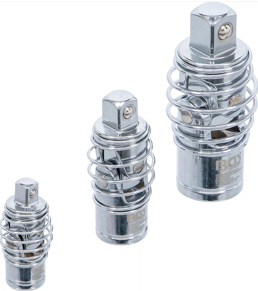 Kardaninių jungčių rinkinys | su spyruokle | 6.3 mm (1/4 ") / 10 mm (3/8") / 12,5 mm (1/2 ") | 3 vnt. (252)