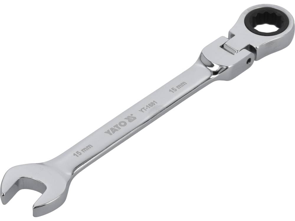FLEXIBLE RATCHET COMBINATION WRENCH 15MM (YT-1681)