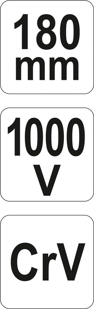 Replės aukštos įtampos laidams šoninio kirpimo 180mm, VDE 1000V (YT-21159)