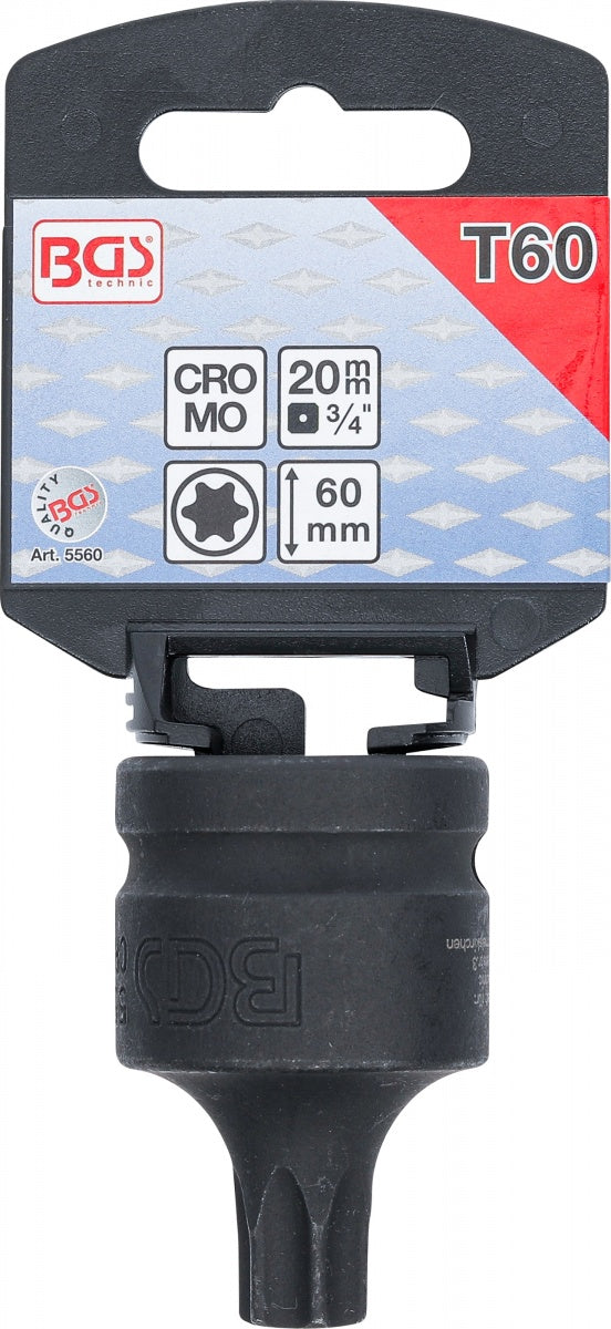 Antgalis smūginis | 20 mm (3/4") T-Star (Torx) T60 (5560)