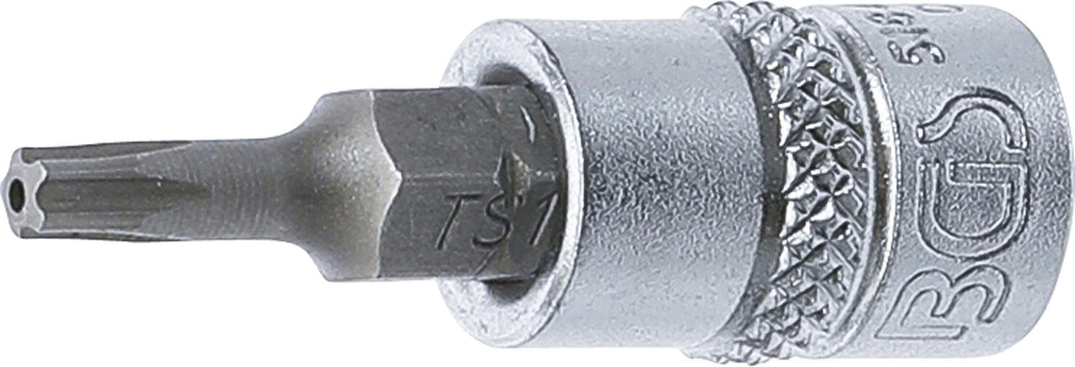 Antgalis 1/4" įpresuotas į galvutę su skyle, penkiakampis TS15x38mm (5184-TS15)