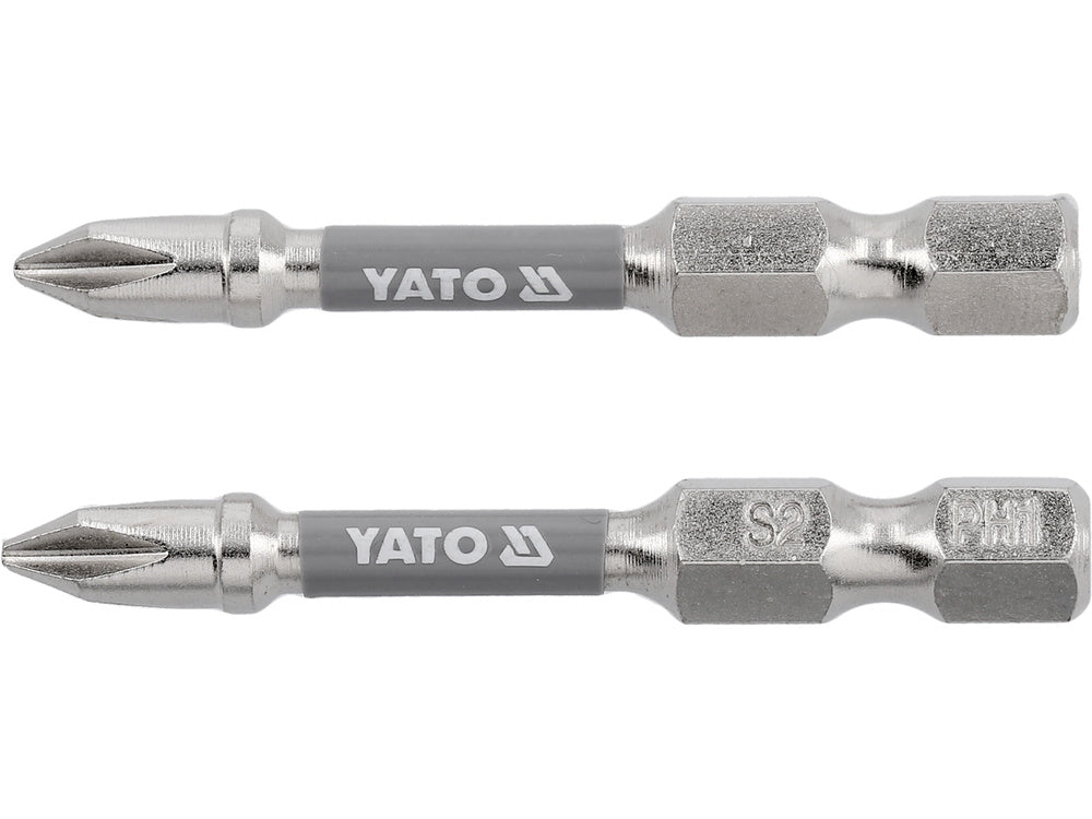 SCREWDRIVER BITS 1/4 50MM PH1 2 PCS NI (YT-78020)