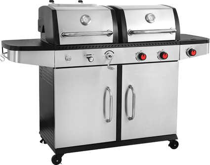Lauko kepsninė / grilis | 2 viename | anglis / dujos | Nerūdijantis plienas | 8.2 kW (YG-20030)