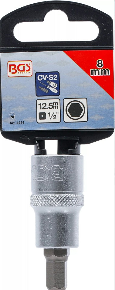 BIT SOCKET | 12.5 MM (1/2") | INTERNAL HEXAGON 8 MM (4254)