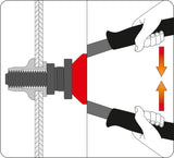 Kniediklis srieginėms kniedėms | M5, M6, M8, M10, M12, | 330 mm (YT-3612)