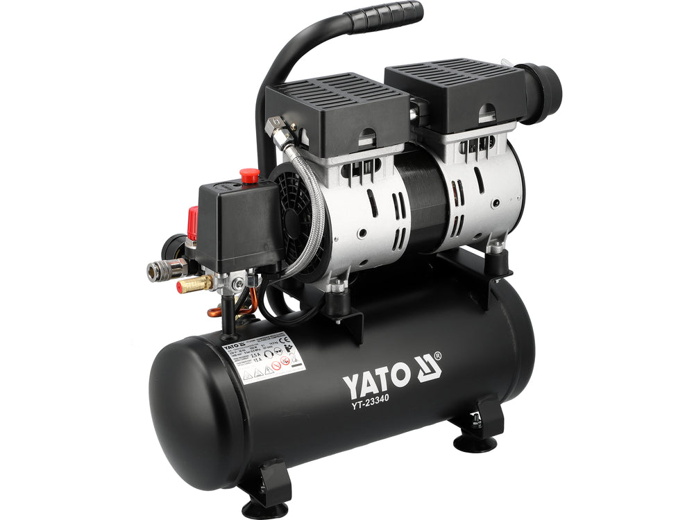 Oro kompresorius tylus | betepalinis | 6L/0.8MPA/8BAR/116PSI/ 107l/min | 550 W (YT-23340)