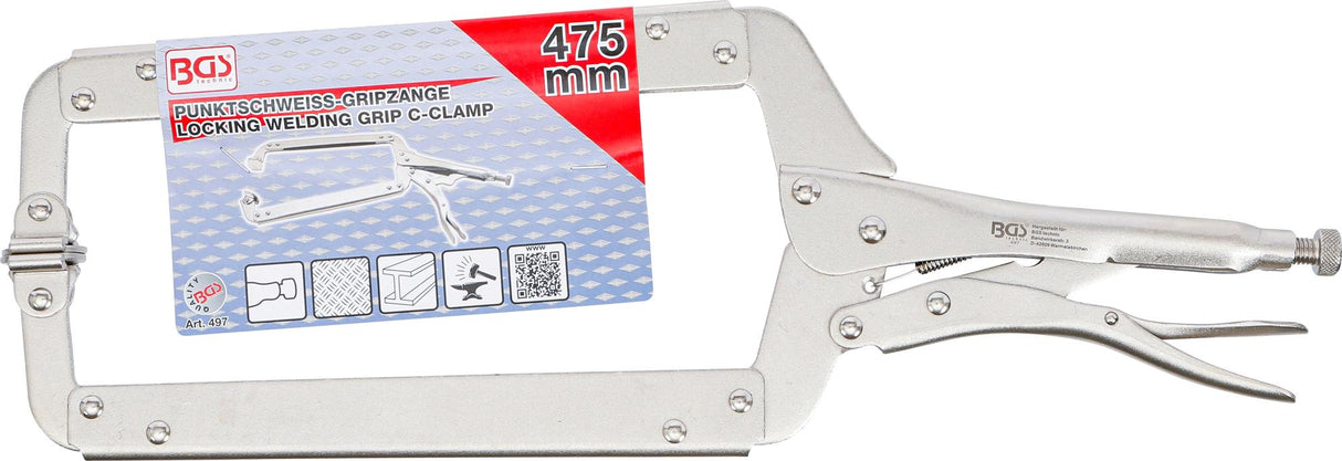 Fiksuojamos replės C-tipas | 475 mm (497)