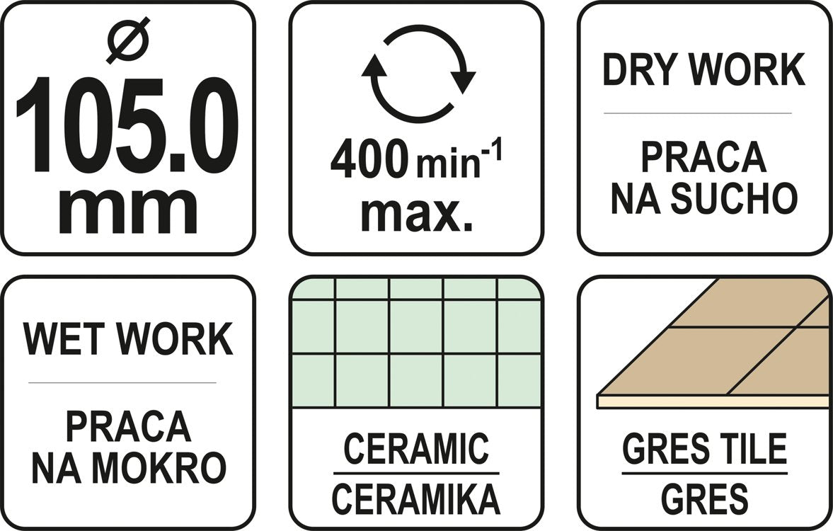 Алмазное сверло цилиндрическое | 105 mm