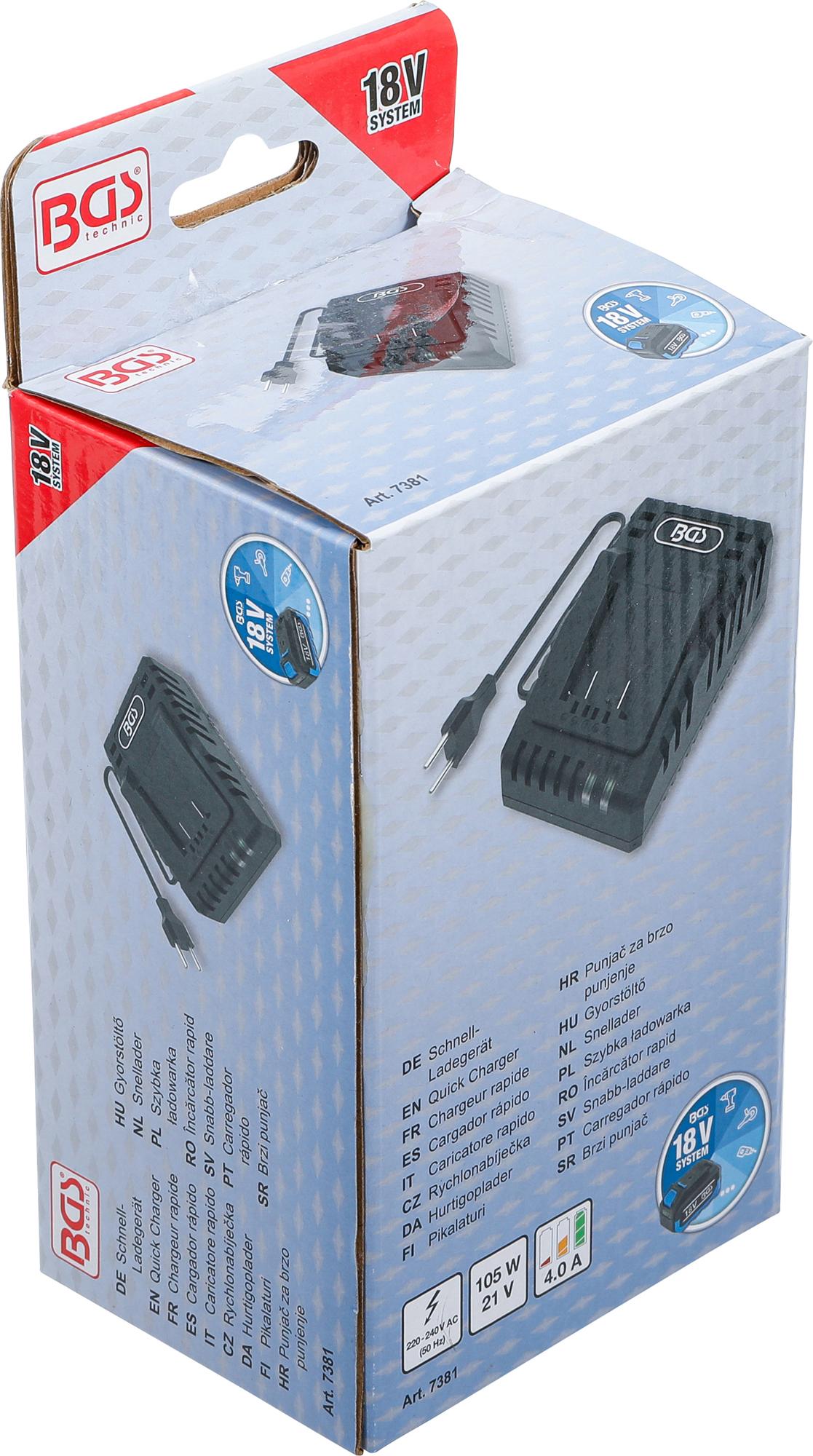 Быстрое зарядное устройство | 4,0 A | 18 V