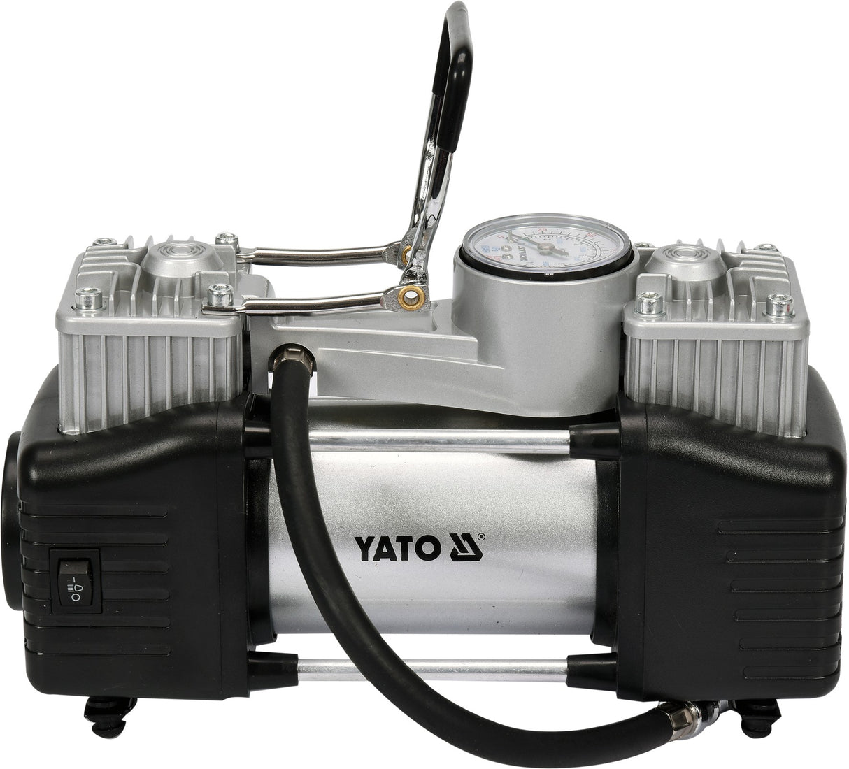 Автомобильный компрессор | 2 цилиндра | Led лампа | 12V / 250W