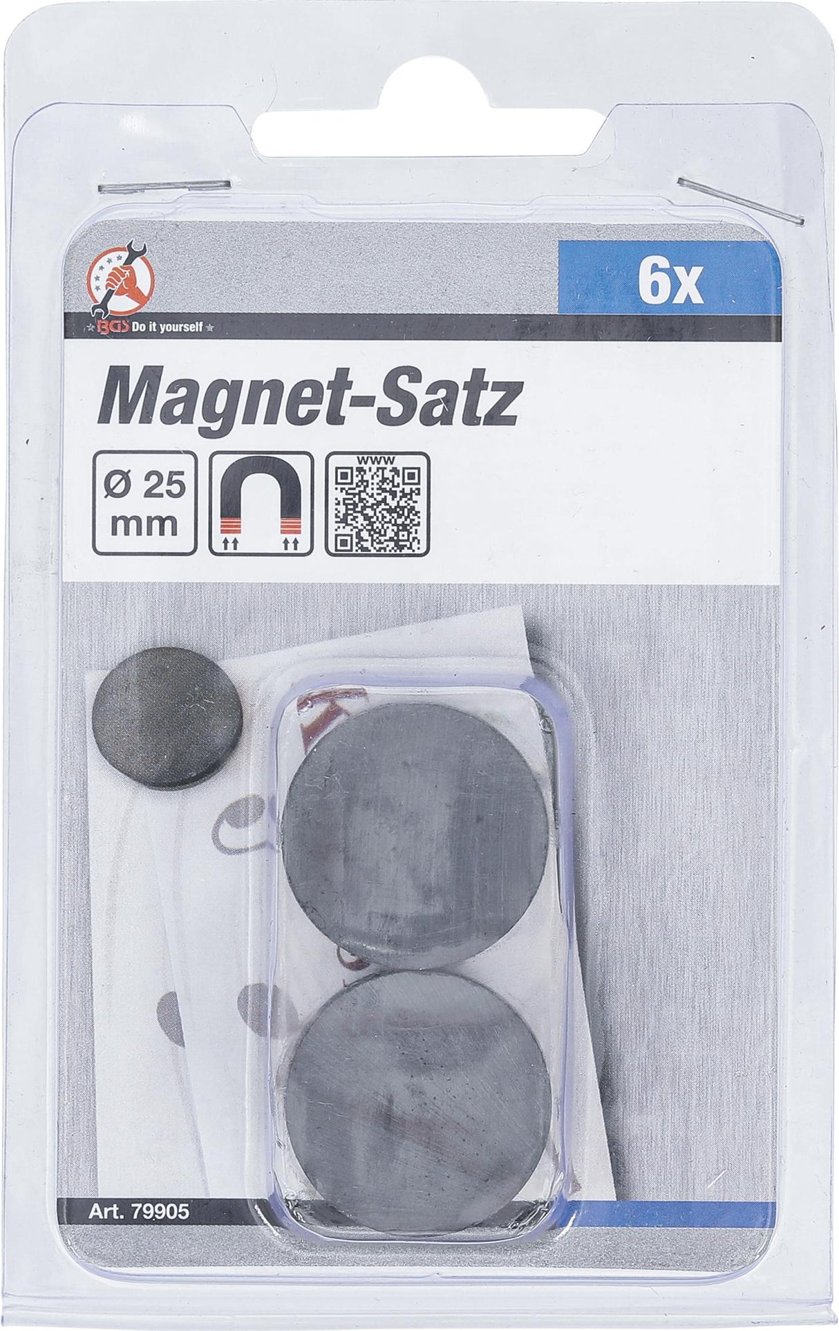 Magnetų rinkinys | keramika | Ø 25 mm | 6 vnt. (79905)