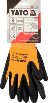 SAFETY GLOVES TOUCHSCREEN FINGERS NITRILE S. 8 (YT-74754)
