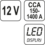 Skaitmeninis akumuliatoriaus testeris 12V (YT-8311)