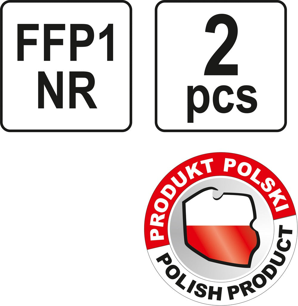 Respiratoriai FFP1/K 2 vnt. (YT-74852)