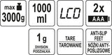 Virtuvinės svarstyklės su dubeniu | 1000 ml (68360)