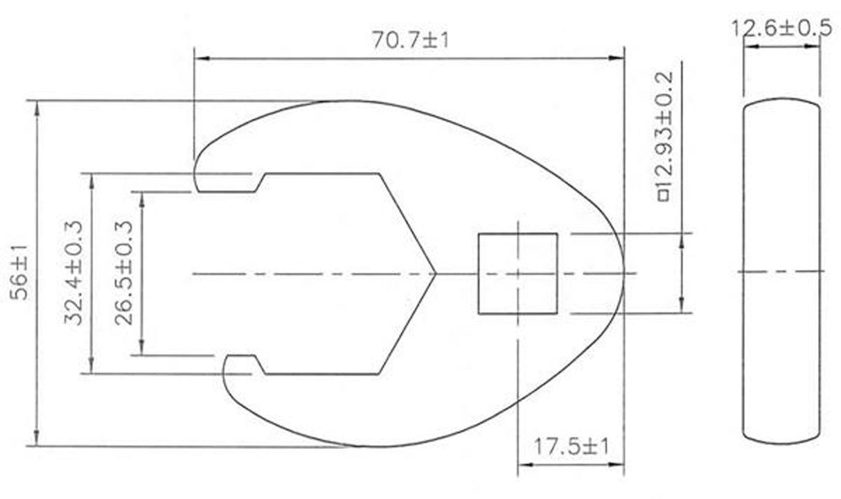 Raktas varnos koja | 12,5 mm (1/2") | 32 mm (1757-32)