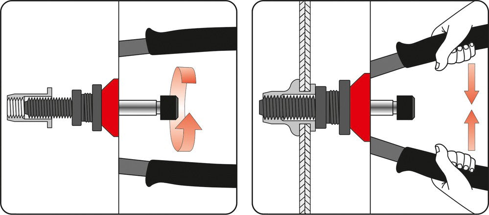 Kniediklis srieginėms kniedėms | M3, M4, M5, M6, M8, M10, M12 (YT-36127)