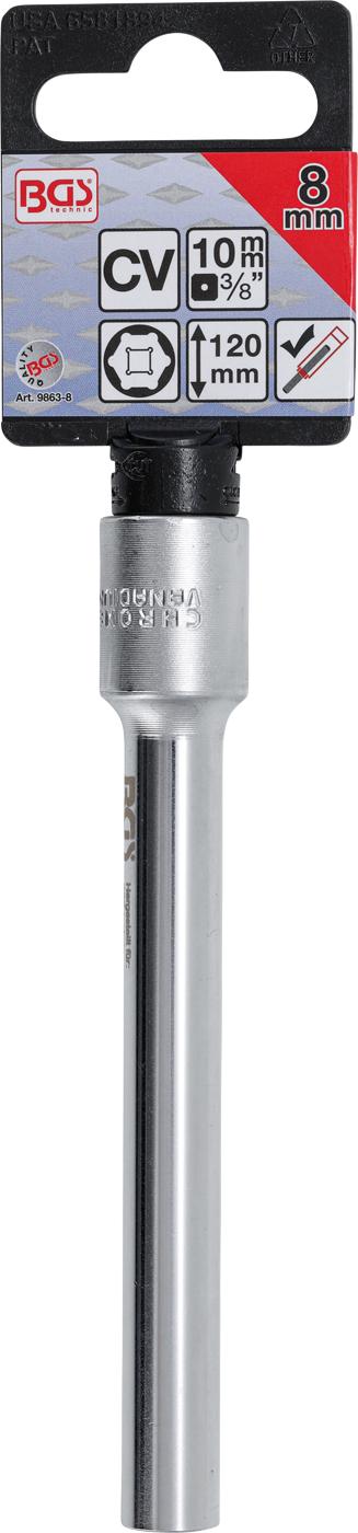 Galvutė šešiakampė | labai ilga | 10 mm (3/8") | 8 mm (9863-8)