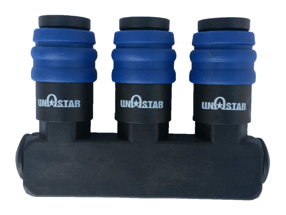 Oro paskirstytojas su 3 lizdais tiesus 1/4" (TSC-3)