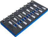 TOOL TRAY 1/3: BIT SOCKET SET | 12.5 MM (1/2") | SPLINE (FOR XZN) | 22 PCS. (4118)