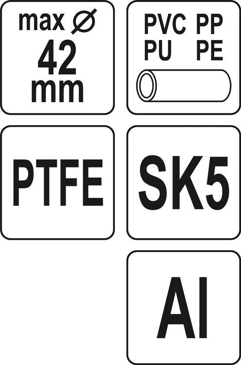 Vamzdžio pjoviklis | PTFE | 0-42 mm (YT-22271)