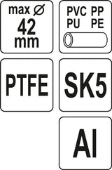 Vamzdžio pjoviklis | PTFE | 0-42 mm (YT-22271)