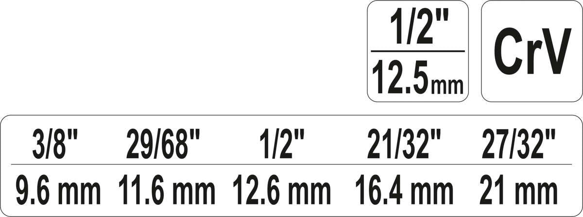 Raktas pakopinis | 12.5 mm (1/2") (YT-03317)