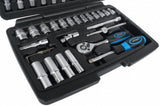 Galvučių su terkšle rinkinys 1/4", 48vnt. (KR141048)