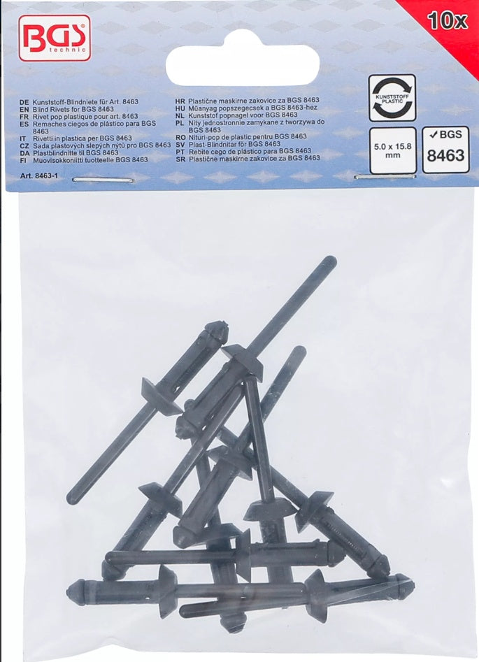 Plastikinės kniedės | 5,0 x 15,8 mm | 10 vnt. (8463-1)