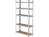 GALVANISED STORAGE SHELF | 5 SHELVES | HDF BOARDS | 180 X 90 X 40 CM (78485)