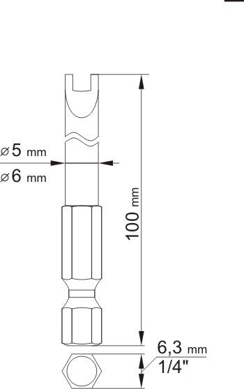 Antgaliai dviūsiai 1/4", 2vnt, : NR6 X100MM; NR10 X100MM (YT-0499)
