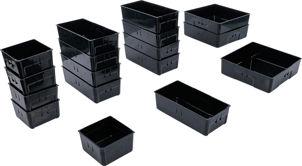 PLASTIC STRORAGE TRAYS | FOR WORKSHOP TROLLEY | 17 PCS. (9550)
