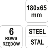 SOFT GRIP WIRE BRUSH 6X19 ROWS (YT-6334)