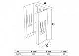 MAGNET GLOVE AND TISSUE BOX HOLDER | 253 X 143 X 95 MM (74673)