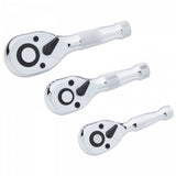 Набор коротких трещоток | 6.3 mm (1/4") / 10 mm (3/8") / 12,5 mm (1/2") | 3 шт.