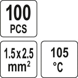 HEAT SHRINK SOLDER SLEEVES 1.5-2.5MM2 100PCS (YT-81453)